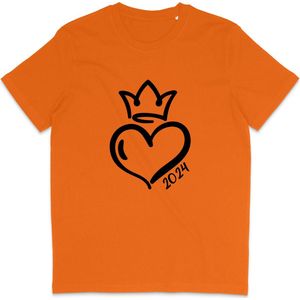 Koningsdag 2024 T Shirt Heren en Dames - Oranje - XXL