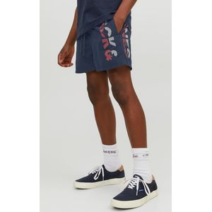 Jack & Jones Junior Zwemshorts Jongens SPICELOGO Navy Blauw - Maat 152 - Zwembroek