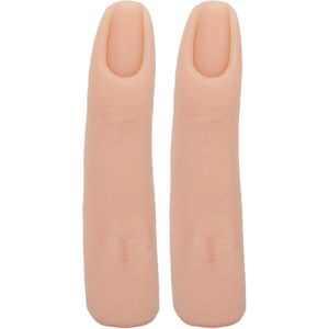 Oefenvingers van siliconen voor nageltraining en nail art - 2 stuks