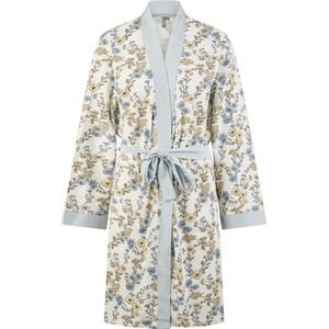 By Louise Dames Kimono Ochtendjas Bloemenprint Katoen - Maat S