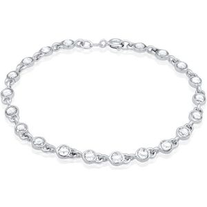 Elli Dames Armband Dames Tennis Classic Trend met kristallen in 925 sterling zilver