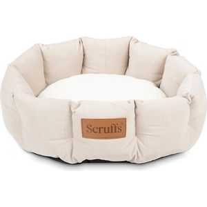 Scruffs Helsinki Cat Bed - Comfortabele ronde kattenmand - Oatmeal Beige