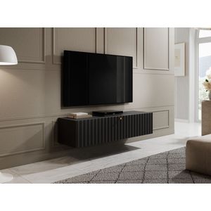 Meubella - TV-Meubel William - Mat zwart - 150 cm