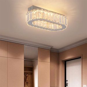 LuxiLamps - Ring Plafondlamp - K9 Kristallen Led Lamp - Woonkamerlamp - Warm Wit - Moderne lamp - LED Plafondlamp - Plafonniere