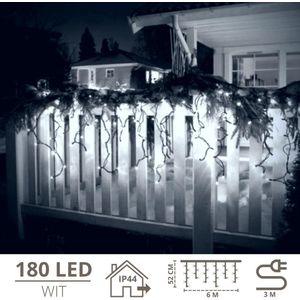 IJspegel verlichting buiten - Lichtgordijn - Ijspegelverlichting - Ijspegel verlichting - 180 LED's - 6 meter - Wit
