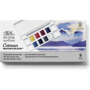 Winsor & Newton Cotman Watercolour 8 Halve Pans Skyscape Pocket Set