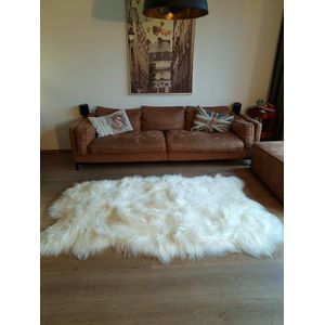 Grote schapenvacht - vloerkleed - 170x110 - wit - ijslands - Lindian style