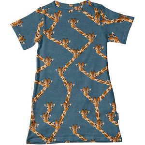 SNURK Dress meisje Giraffe Blue maat 116