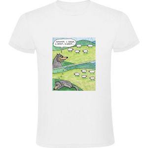 Schapen tellen Heren T-shirt - schaap - wolf - slapen - dieren - humor - grappig