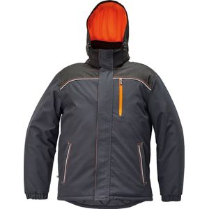 Knoxfield Winterjas parka antraciet/oranje, maat XXXL