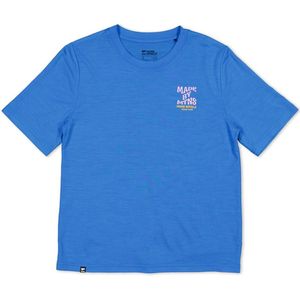Mons Royale Womens Icon Relaxed Tee Pop Blue Large