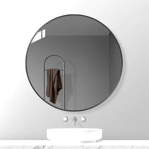 GDRN - Spiegel Zwart Rond 40cm - Wandspiegel - Metalen Frame - Modern
