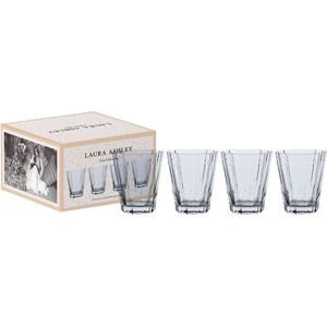 Laura Ashley Waterglazen set van 4 - Mondgeblazen - GiftSet - Helder 25 cl.