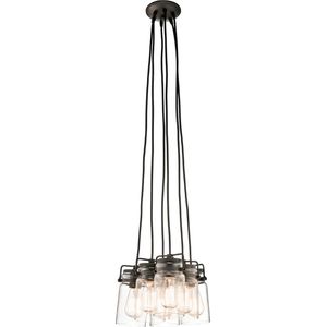 Kichler LED Pendelarmatuur Brinley | 6X E27 Max 60W | Dimbaar | Olde Bronze