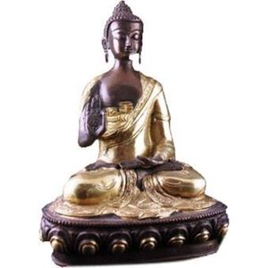 Boeddha Teaching beeld 2-kleurig - 20 - 1690 - Messing - M