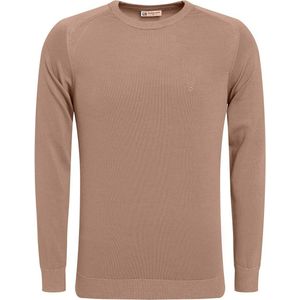 Gabbiano Trui Fijngebreide Trui 614570 4412 Khaki Brown Mannen Maat - S