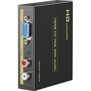 HDMI naar VGA Converter met Audio Kabel MINI Draagbare HD 1080P Video Box Adapter Geschikt voor: Xbox Playstation Computer HDTV Projector