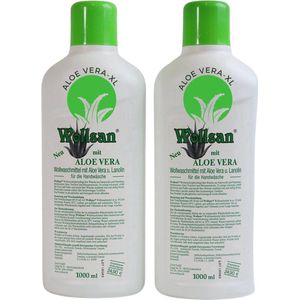 WOLLSAN WASMIDDEL -WASCHPFLEGE CONCENTRAAT MET ALOE VERA, 2 X 1000 ml 100% veilig wolwasmiddel