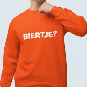 Oranje Koningsdag Sweater Biertje? - MAAT 3XL - Feestkleding & Carnavalskleding