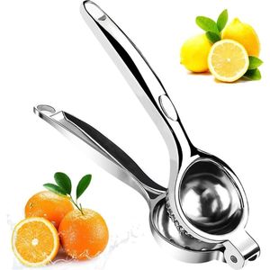 Handpers Citruspers Handmatig - Anti-Bijtmiddel - Zware Sapcentrifuge - Handmatig 7 cm Diameter - Keuken Bar Restaurant - Veilig en Duurzaam - Zilver