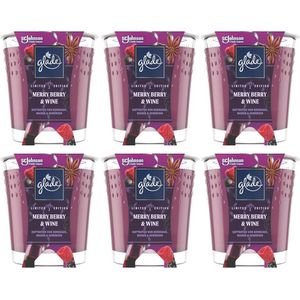 Glade Geurkaars - Merry Berry & Wine - Limited Edition - 6 x129g
