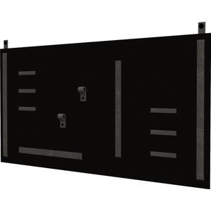 Magneetbord XL horizontaal 50x100 cm - VINTAGE GREY leren banden - inclusief 10 leren magneet accessoires - Handles and more® (wandbord - magneetborden groot)