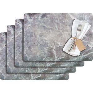 Westmark Set Placemats, 4-delige Set, Saleen Collectie MARMOR - Grijs - 43,5 x 30 cm