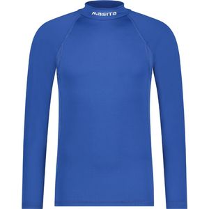 Masita | Thermoshirt Dames Lange Mouw Colshirt Skin Trainingsshirt Heren Kind Unisex 100% Polyester Sneldrogend - ROYAL BLUE - 140