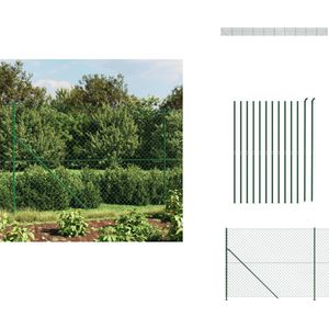 vidaXL Gaashek - Gaashekken - Hek - Hekwerk - Gaashek met flens 1,4x25 m groen