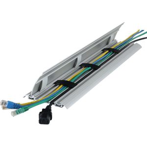 Qbryte - Kabelgoot V-III - aluminium - scharnierende deksel - 200 cm - antislip - boren niet nodig