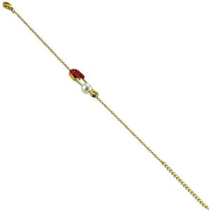 Montebello Armband Aili Red - 316L Staal - Parel - 17+3cm