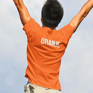 Oranje EK WK Koningsdag T-Shirt met tekst Oranje Back (HEREN - MAAT M) | Oranje WK  Kleding / Shirts Uniseks Pasvorm