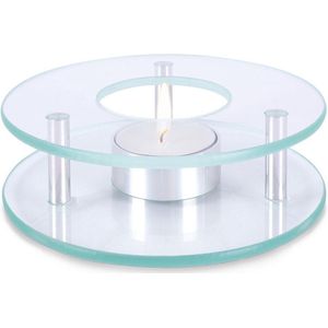 Theewarmer Glas 12,5 cm - Theepot Warmer - Warmhoudschaal - Theelichthouder - Warmhouder - Thee Warmhoudplaat