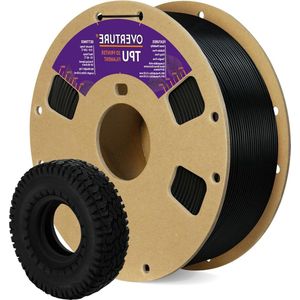 Flexible TPU Filament 1.75mm - Roll of Soft 95A TPU - 1kg Spool - Black