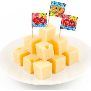 Folat - 60 Jaar Prikkers Birthday Blocks - 24 stuks