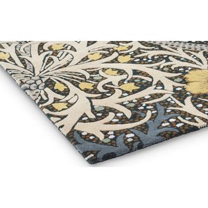 Morris & Co - Morris & Co Seaweed Teal 127008 Vloerkleed - 170x240  - Rechthoek - Laagpolig Tapijt - Klassiek - Meerkleurig