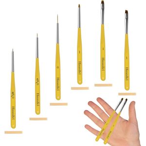 Miniatuur Penselen Set - 6 Fijne Penseel voor Modelbouw en Detailwerk
