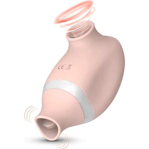 Akindo - Oral Air-Pulse Clitoris Stimulator - Luchtdruk Vibrator - Discreet & Stille Vibrators voor Vrouwen - Vibrators voor Vrouwen & Koppels - Seksspeeltjes - Sex Toys Couples - Erotiek - Fibrator -Vibromasseur - blank
