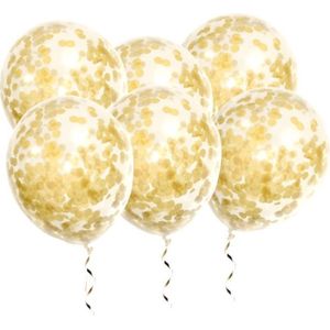 Gouden Confetti Ballonnen 10 Stuks Luxe Feestversiering Verjaardag Bruiloft Ballon Goud Papier Confetti Ballon