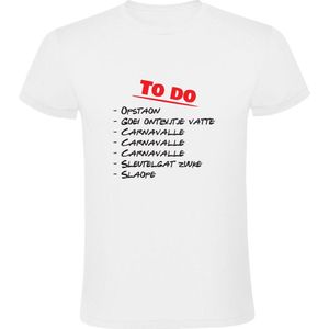 To Do List Carnaval Heren T-shirt - brabant - limburg - feest - humor - grappig