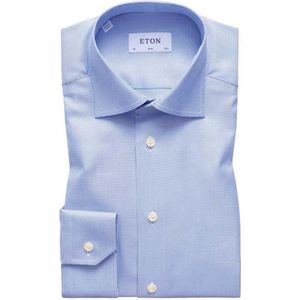 Overhemd Eton Slim Fit blauw geruit twill