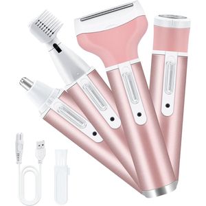 Ladyshave - 4-in-1 - Ladyshave voor Vrouwen - Draadloos - Trimmer Vrouw