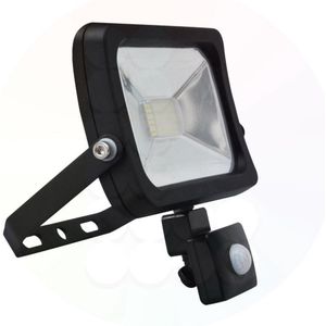 LED Breedstraler met Sensor 50W 3000K IP65 Zwart