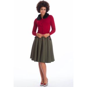 Dancing Days - BOW DREAMING Cardigan - M - Bordeaux rood