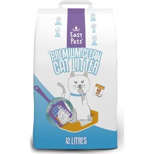 Easypets Fijn Wit 5in1 Kattenbakvulling - 12L - Klontvormend kattengrit - Zonder geur - 100% stofvrij - Premium