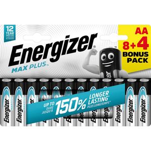 Energizer Max Plus - AA batterij - 8+4 stuks