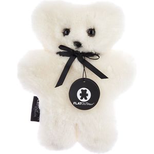 FLATOUTbear Mama (Milk) | 100% MERINO Schapenvacht | Wol | ECO | Knuffel | Kraamcadeau | Knuffelbeer