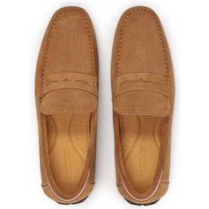 Suede moccasins on a comfortable sole