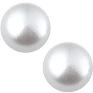 YO&NO - Oorbellen - Zilver - Oorknoppen -  Imitatieparel - 7mm - Sieraden vrouw - zilver 925