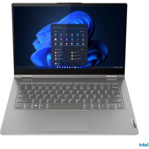 Lenovo ThinkBook 14s Yoga Hybride (2-in-1) 35,6 cm (14"") Touchscreen Full HD Intel® Core™ i5 i5-1235U 16 GB DDR4-SDRAM 512 GB SSD Wi-Fi 6 (802.11ax) Windows 11 Pro Grijs